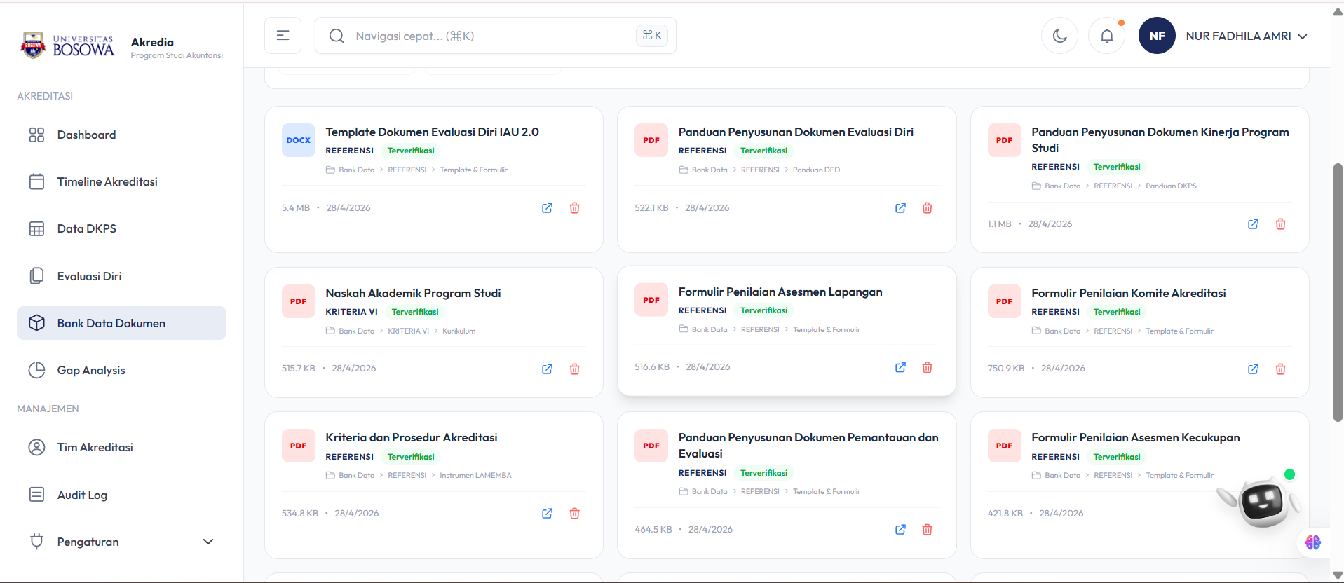 Akredia AI System - Bank Data Akreditasi Program Studi Cerdas oleh Nurdyansa