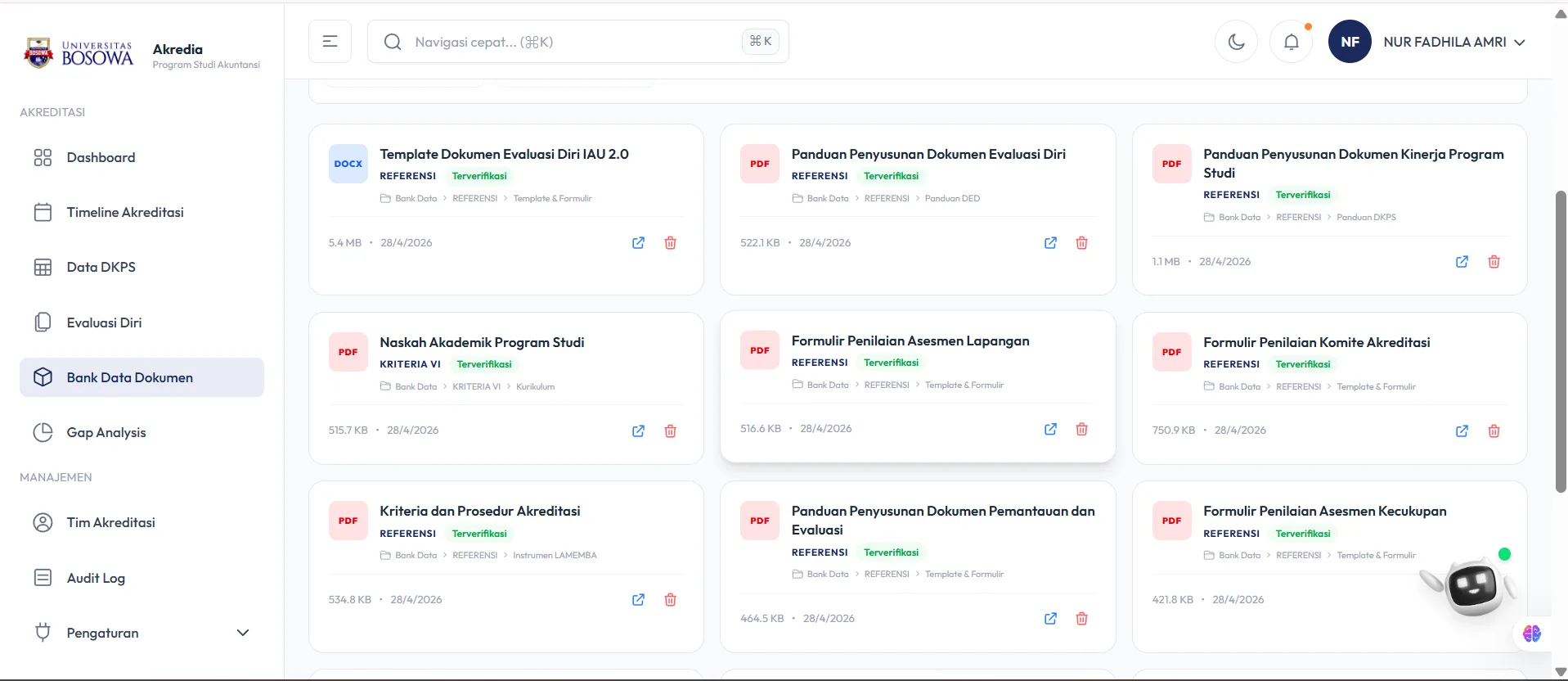 Akredia AI System - Bank Data Akreditasi Program Studi Cerdas oleh Nurdyansa